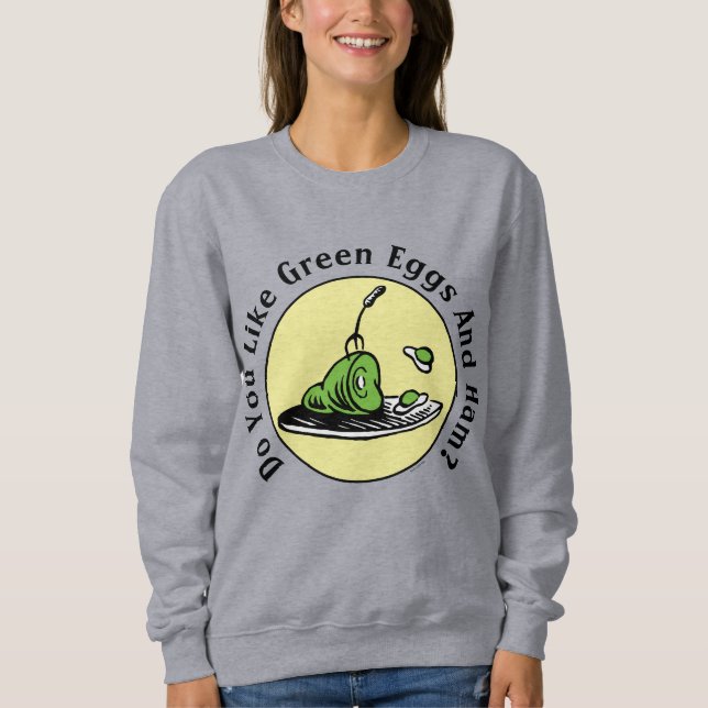 Sudadera Dr. Seuss | Icono de Huevos Verdes con Jamón (Anverso)