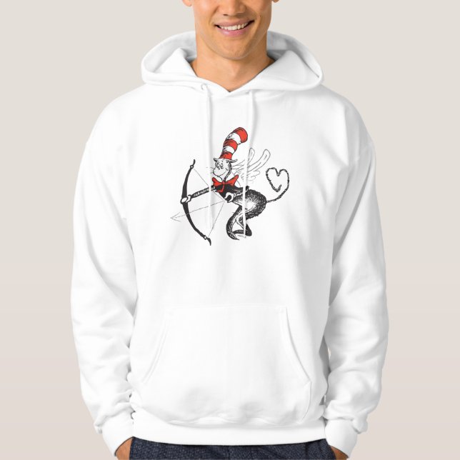 Sudadera Dr. Seuss San Valentín | El Gato con Sombrero Cupi (Anverso)