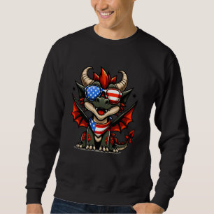 Sudadera Dragón 4 De Julio Independencia Patriótica Estadou