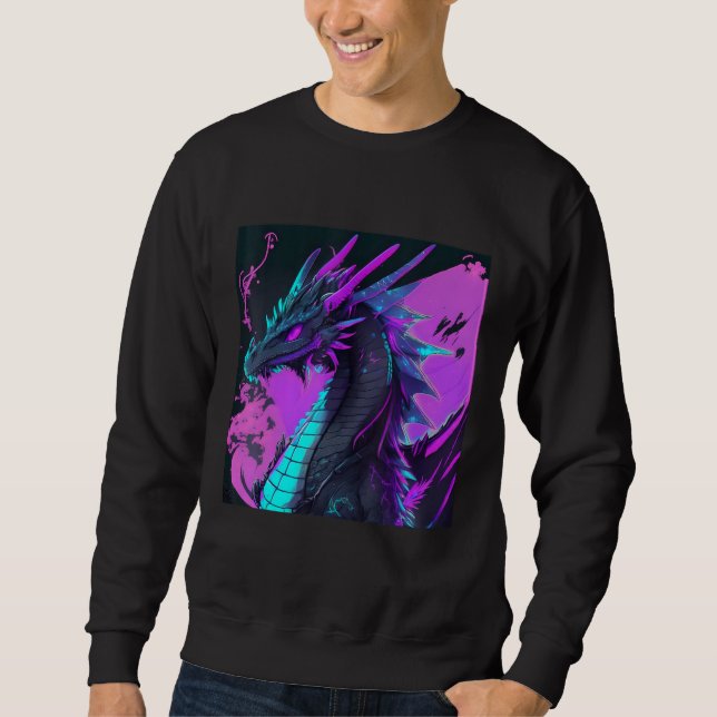 Sudadera Dragon Aesthetic Style Japan Vaporwave 80s 90s (Anverso)