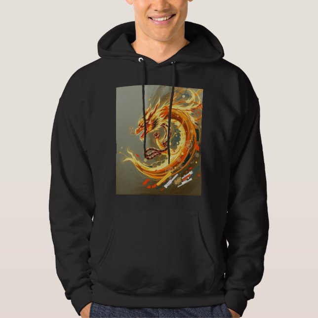 Sudadera Dragón Amarillo Dorado (Anverso)