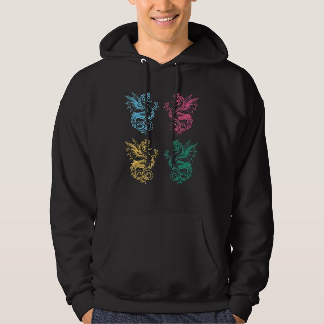 Sudadera Dragon Art Graphic Retro Vintage (Anverso)
