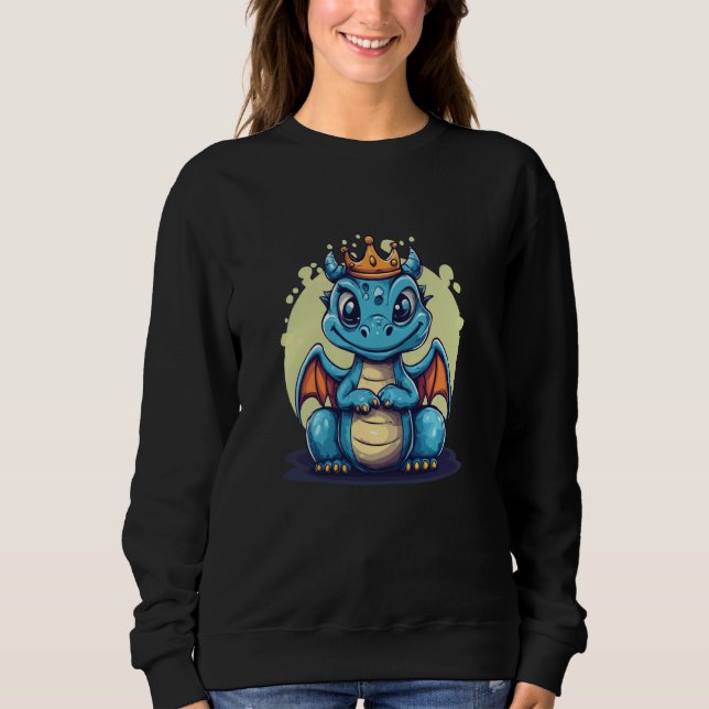 Sudadera Dragón azul de Guay con traje de corona para arras (Anverso)