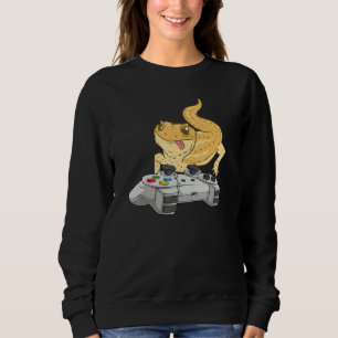 Sudadera Dragón barbudo jugando videojuego Reptil Lagarto