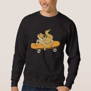 Sudadera Dragón Barbudo Monopatín Reptil Lagarto Monopatín