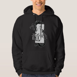 Sudadera Dragón blanco antiguo Harajuku Zodiac (arte japoné