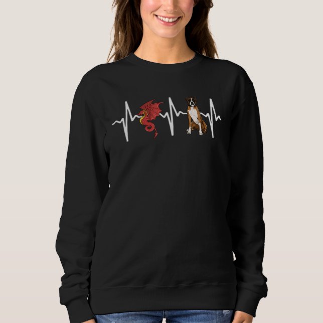 Sudadera Dragon Boxer Heartbeat Dog (Anverso)