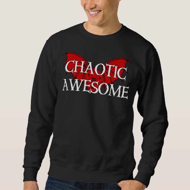 Sudadera Dragón Caótico Sortivo Dice Tabletop Rpg Dm (Anverso)