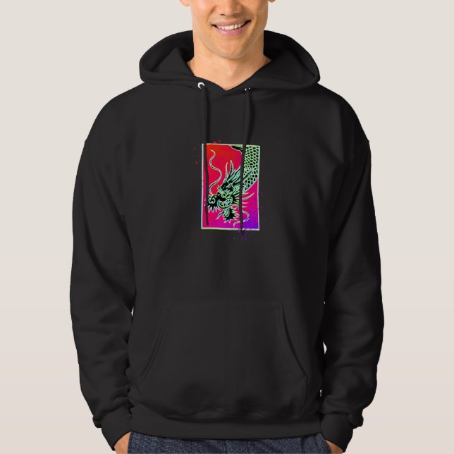 Sudadera Dragón chino arte japonés (Anverso)