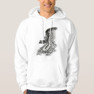 Sudadera Dragón chino, diseño blanco y negro en tatuostyl