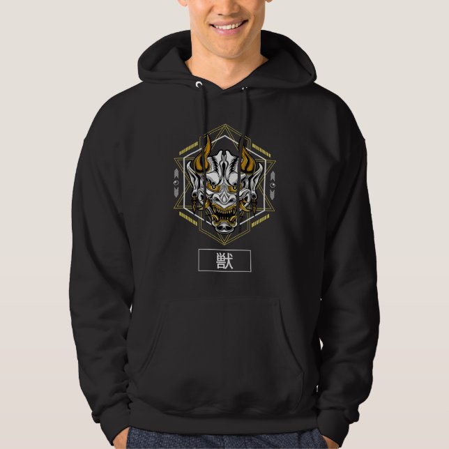 Sudadera Dragón Chino Moderno Dorado Intrépido (Anverso)