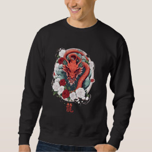 Sudadera Dragón chino Rótulo diseño chino simbólico