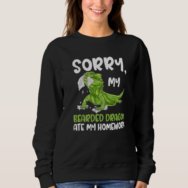 Sudadera Dragón con barba Lizard Lo Siento Mi Beardeddragon (Anverso)