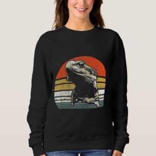 Sudadera Dragón con barba Retro Vintage Sunse Lizard Reptil