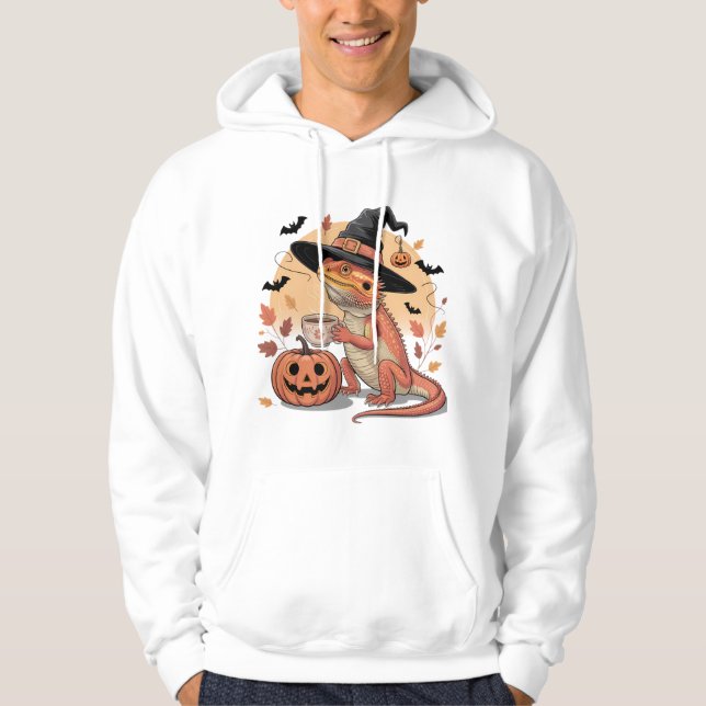 Sudadera Dragón de barba roja Halloween Witch Art (Anverso)