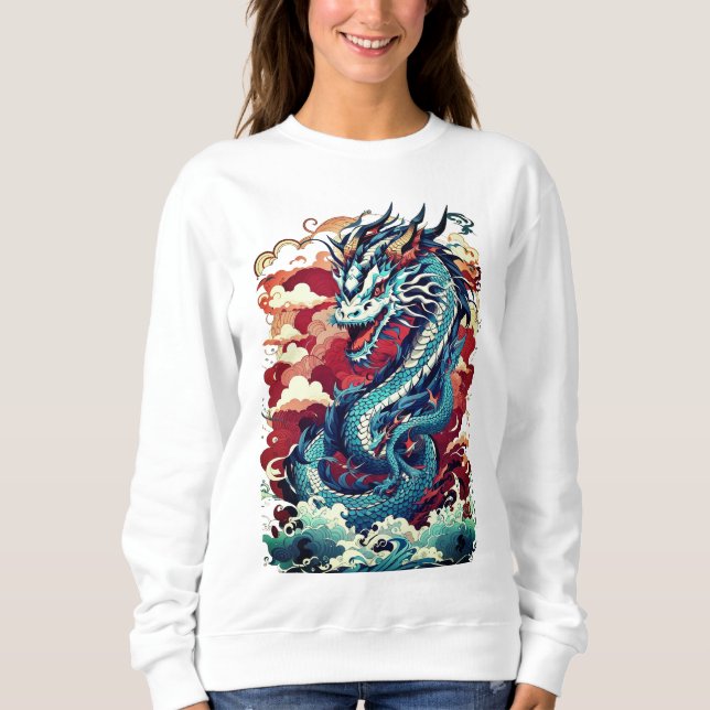 Sudadera Dragón de fantasía (Anverso)