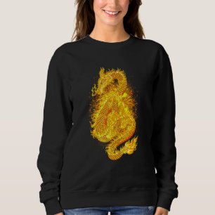 Sudadera Dragón de Fuego Japonés Triste Estética Edgy Stree