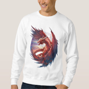 Sudadera Dragón de Fuego Majestuoso - Fantasía épica