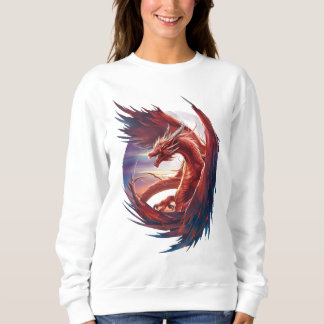 Sudadera Dragón de Fuego Majestuoso - Fantasía épica