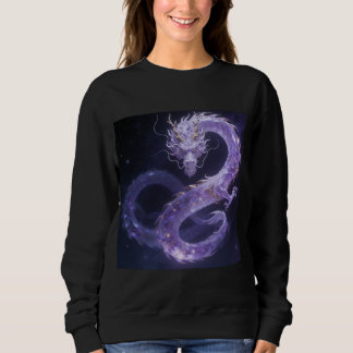 Sudadera Dragón de Galaxia Púrpura | Dragón Cósmico Místico