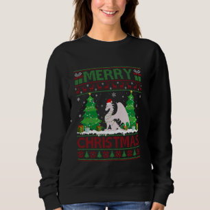 Sudadera Dragón de iluminación de árbol de navidad sudoroso