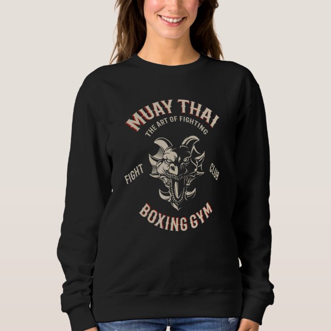 Sudadera Dragón de Muay Thai   Lucha de MMA Boxeo Tailandés (Anverso)