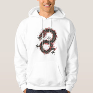 Sudadera Dragón de tinta crimson ember