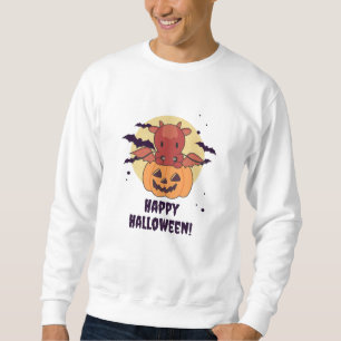Sudadera Dragón En Calabaza Dulce Dragón Feliz Halloween