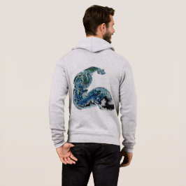 Sudadera Dragón en las olas: energía oceánica abstracta