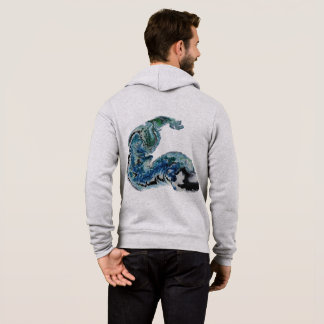 Sudadera Dragón en las olas: energía oceánica abstracta