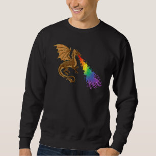 Sudadera Dragón en llamas Jugador gay Lgbtq Fantasía Friki