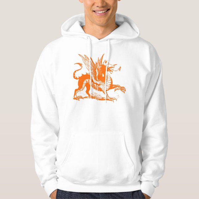 Sudadera Dragon Engraving - Naranja (Anverso)