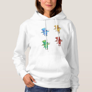 Sudadera Dragon Green Red Blue Fairy Tale Cute Animales Par