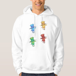 Sudadera Dragon Green Red Blue Fairy Tale Cute Animales Par