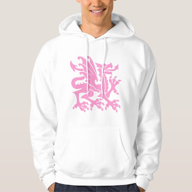 Sudadera Dragón heráldico 01 - Rosa (Anverso)