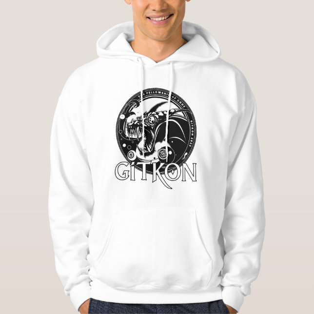 Sudadera Dragon Hoodie | GitKon: La Comunidad del Código (Anverso)
