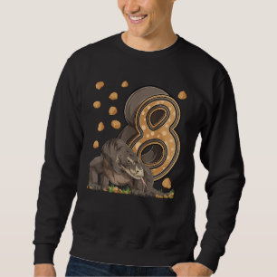 Sudadera Dragón Komodo de 8 años Reptile 8° cumpleaños