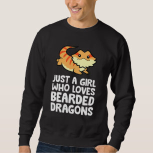 Sudadera Dragon Lizard De Caballo Sólo Un Chica Que Ama El