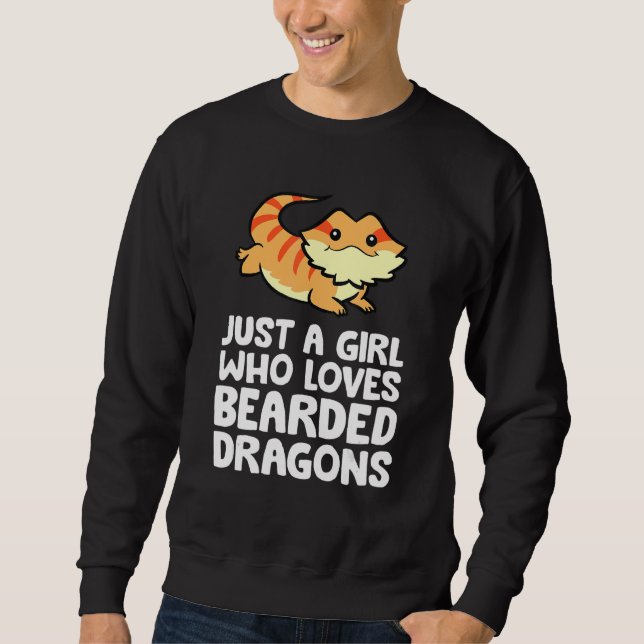 Sudadera Dragon Lizard De Caballo Sólo Un Chica Que Ama El  (Anverso)