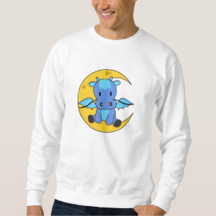 Sudadera Dragon Moon Buenas Noches Dragon Fantasía
