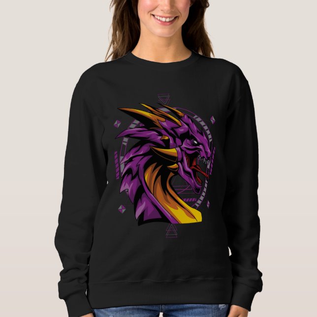 Sudadera Dragon Pop Aesthetic Sacred Geometry Mandala Mitho (Anverso)