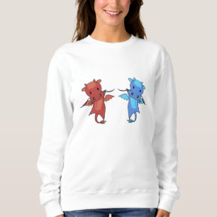 Sudadera Dragon Red Blue Dragon Fairy Tale Fantasma