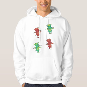 Sudadera Dragon Red Green Fantasy Cute Animales Para Niños