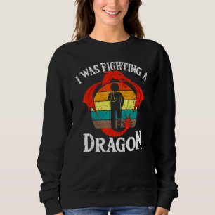 Sudadera Dragon Retro Broken Brazo Leg Crutch Recuperación 