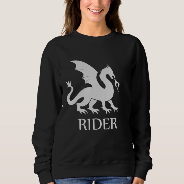 Sudadera Dragon Rider Black Sweatshirt (Anverso)