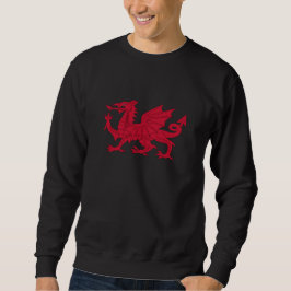 Sudadera Dragón rojo galés y Gales, moda de bandera / Cymru