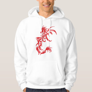 Sudadera dragón rojo tribal y dragón negro