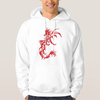 Sudadera dragón rojo tribal y dragón negro