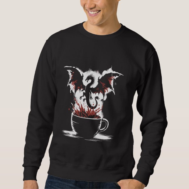 Sudadera Dragón surge del café Mug - Gracioso café gráfico (Anverso)