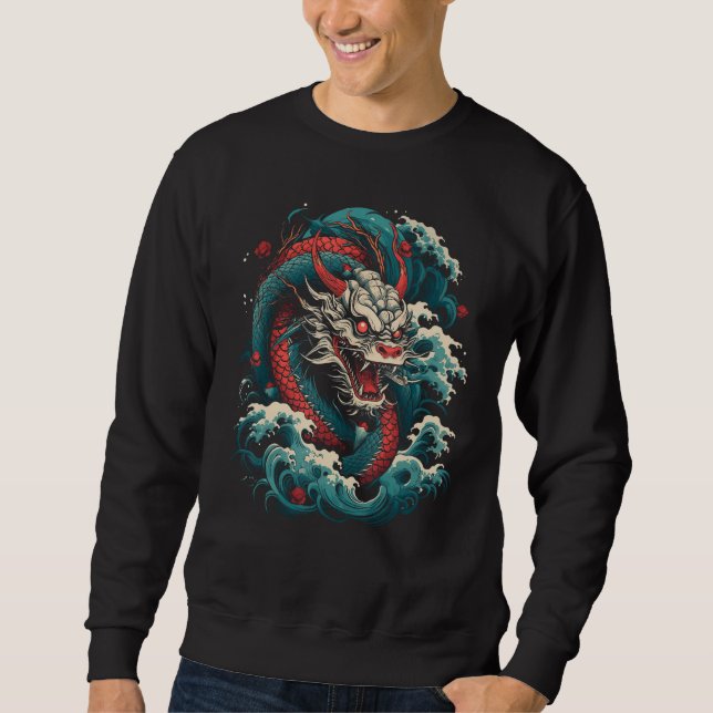 Sudadera Dragon Tattoo japonés Irezumi Arte Japonés Gr (Anverso)